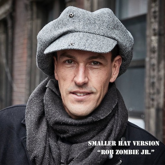 Rob Zombie Oversized Newsboy Cap Harris Tweed Huge Corduroy