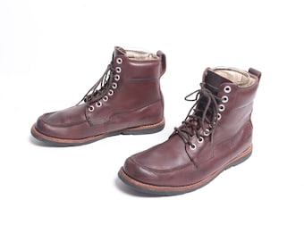 Vintage 90s 00s Timberland Moc Toe Boots Insulated Cordovan