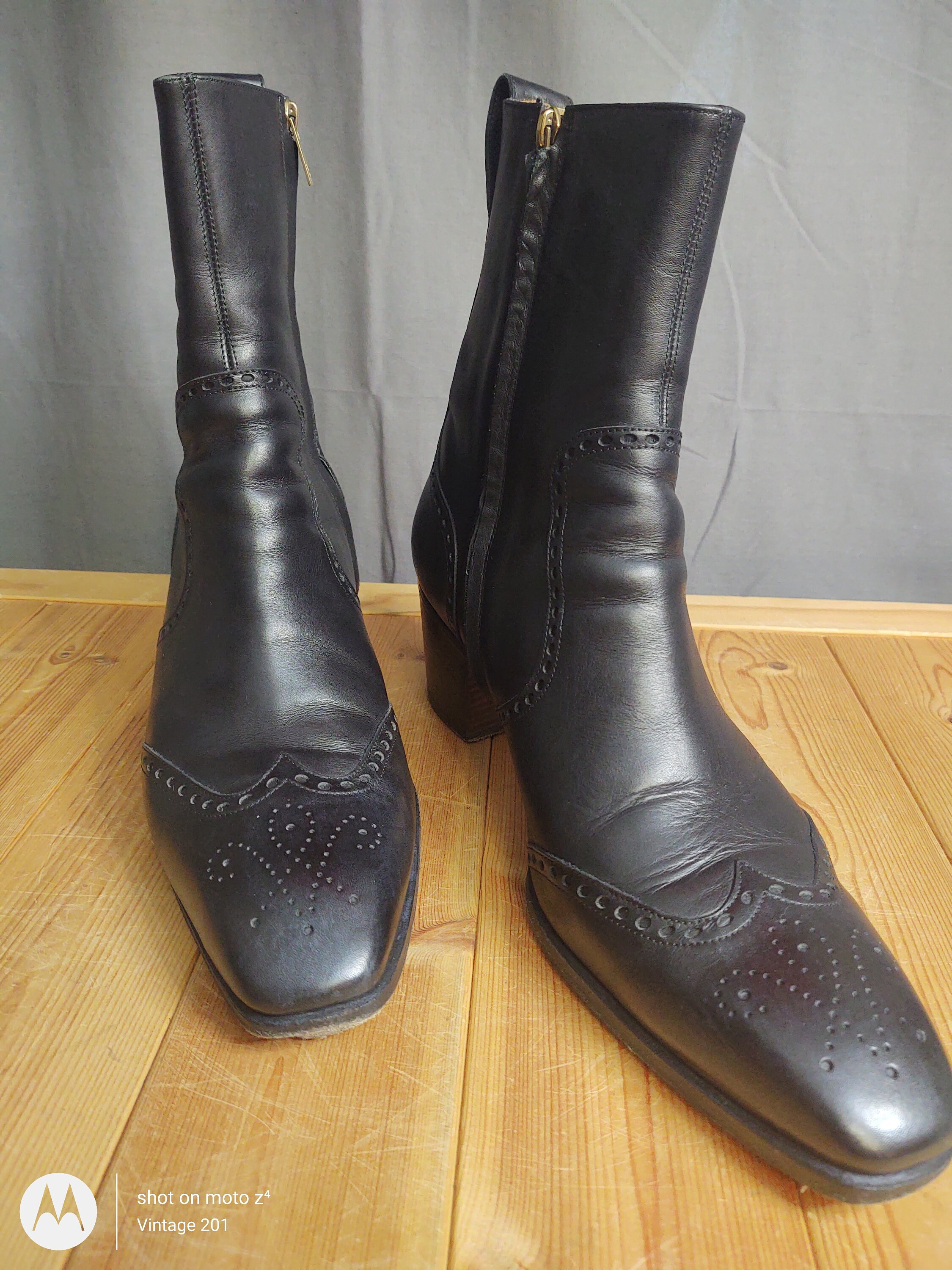 Yves Saint Laurent Black Jonny Boots Tom Ford 44.5 Men's US 11.5