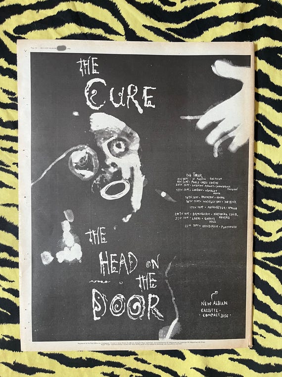 ザ・キュアー THE HEAD TOUR パンフレット THE CURE ザ・キュアー THE