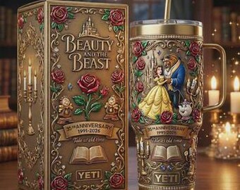 1991 年製ヴィンテージ ディズニーの美女と野獣のスノーグローブと