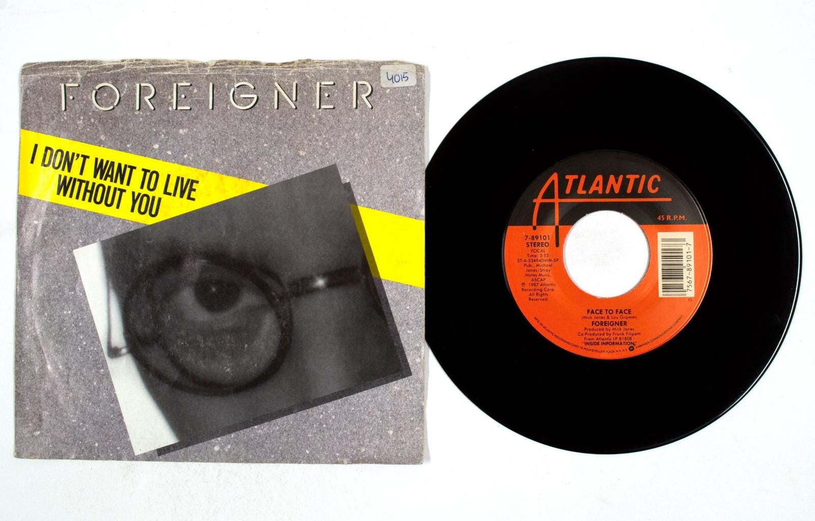 フォリナー – I Don't Want To Live Without You / Face To Face – 7