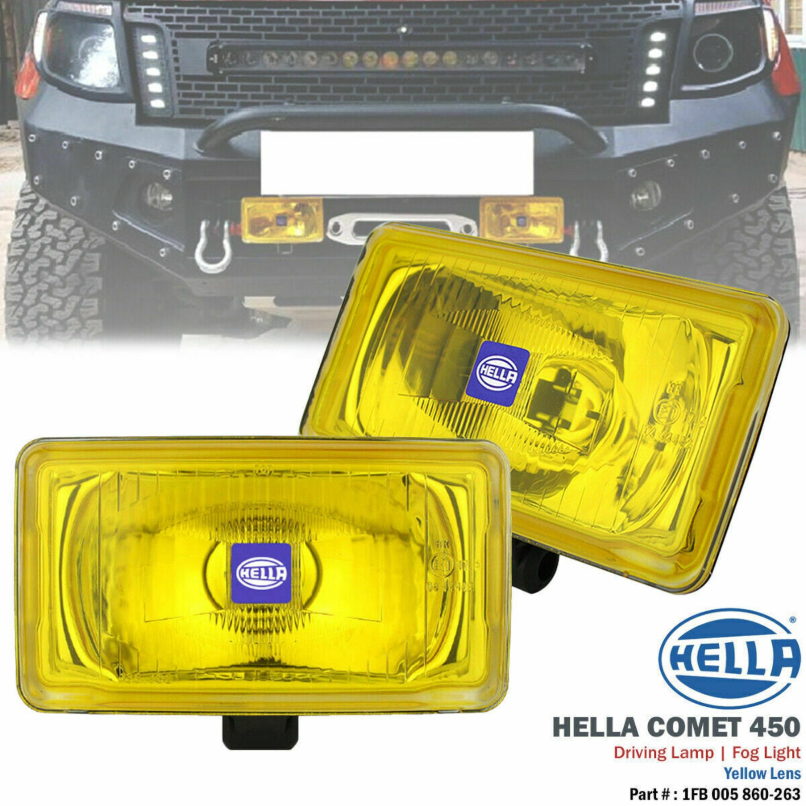 HELLA Comet 450 イエローレンズ H3 12V ドライビングフォグライト