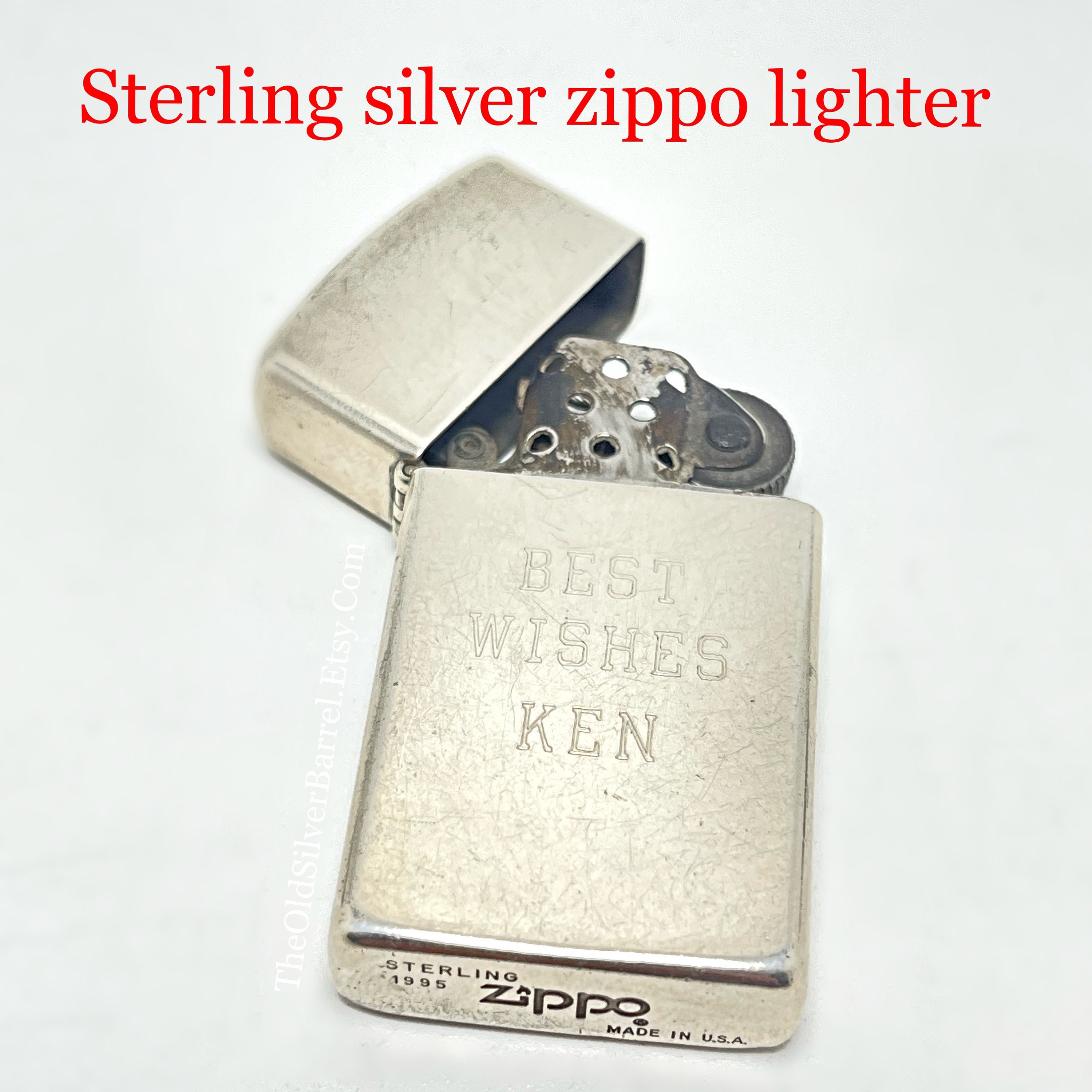 ビンテージ ZIPPO STERLING 1995 ベネチアン柄 シルバー