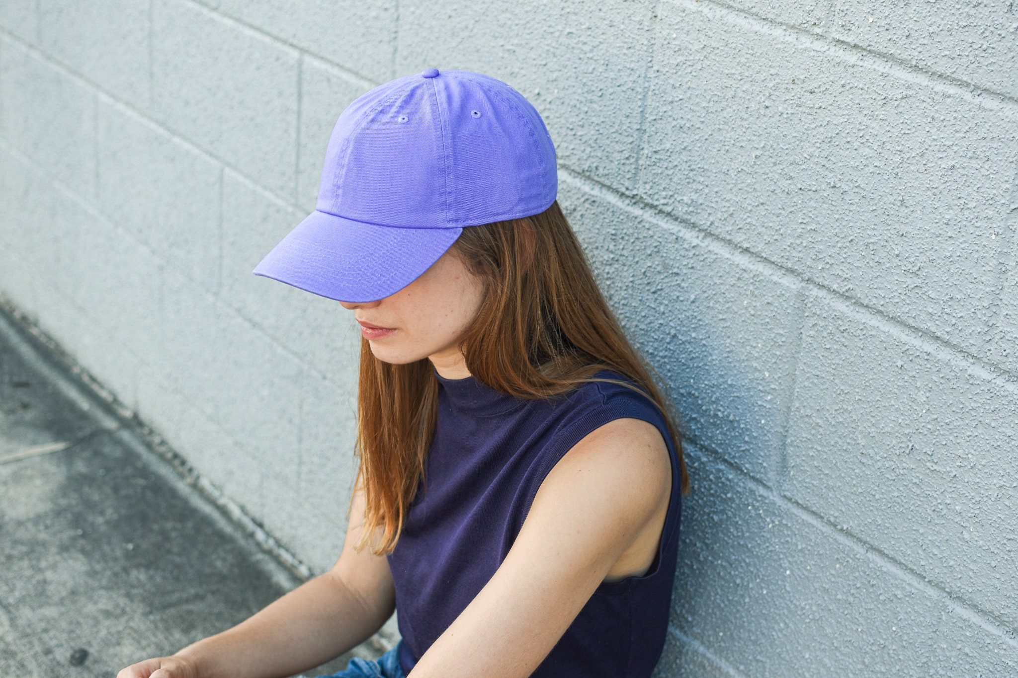 Lavender Baseball Cap - Men/womens - Plain - Quality - 100