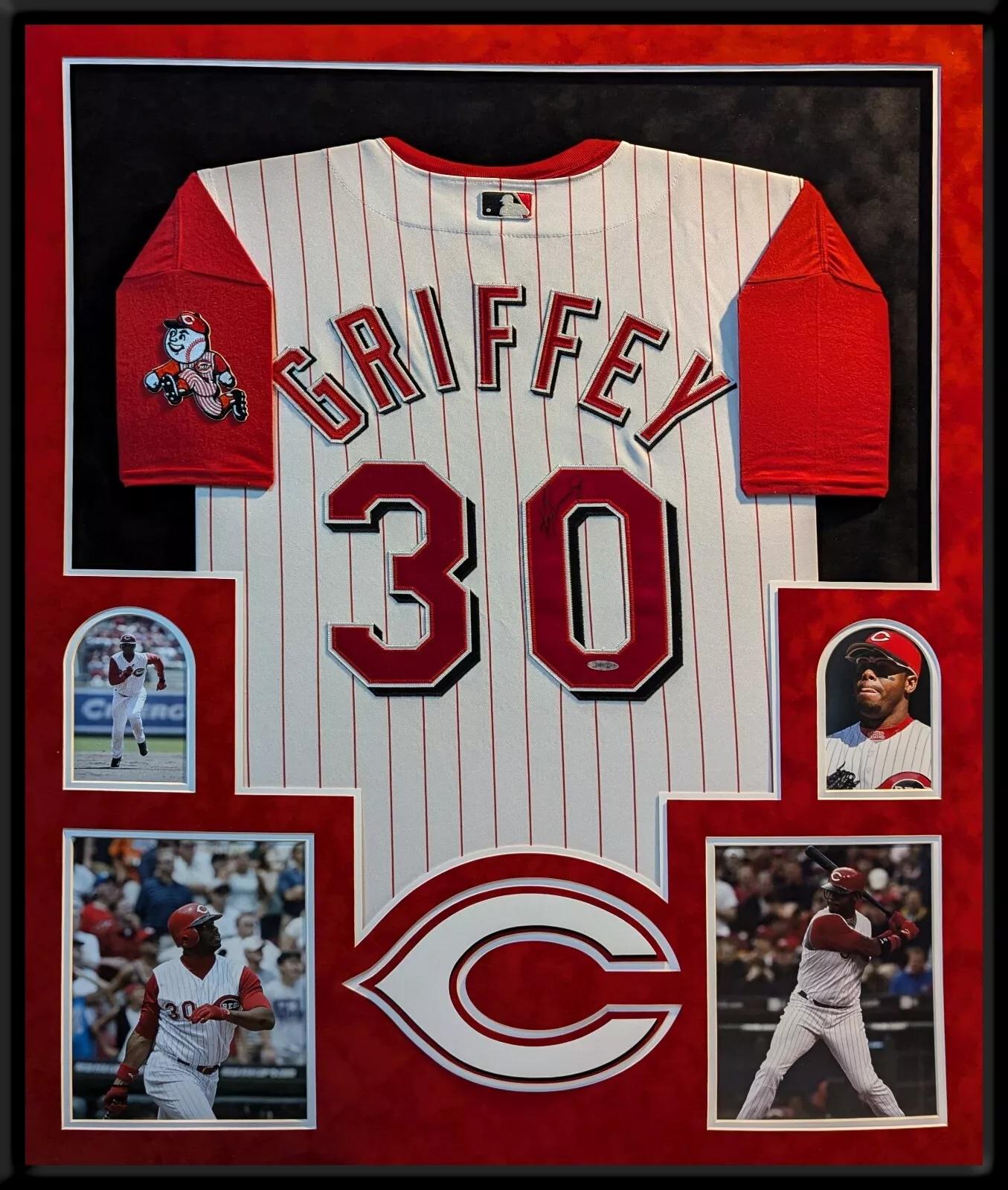 Ken Griffey Jr Signed Autographed Framed Cincinnati Reds Jersey