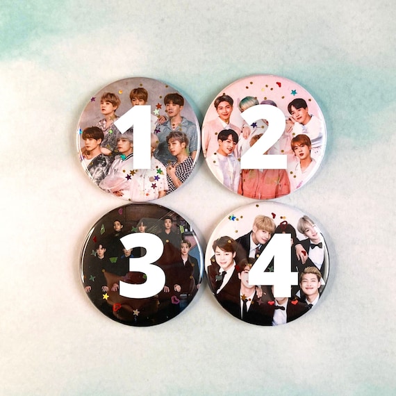 BTS Merch Kpop Pins - BTS Pins - Bangtan Boys Kpop Pinback Button