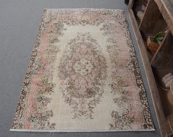 ヴィンテージラグ、トルコラグ、4x6 アクセントラグ、ウシャクラグ