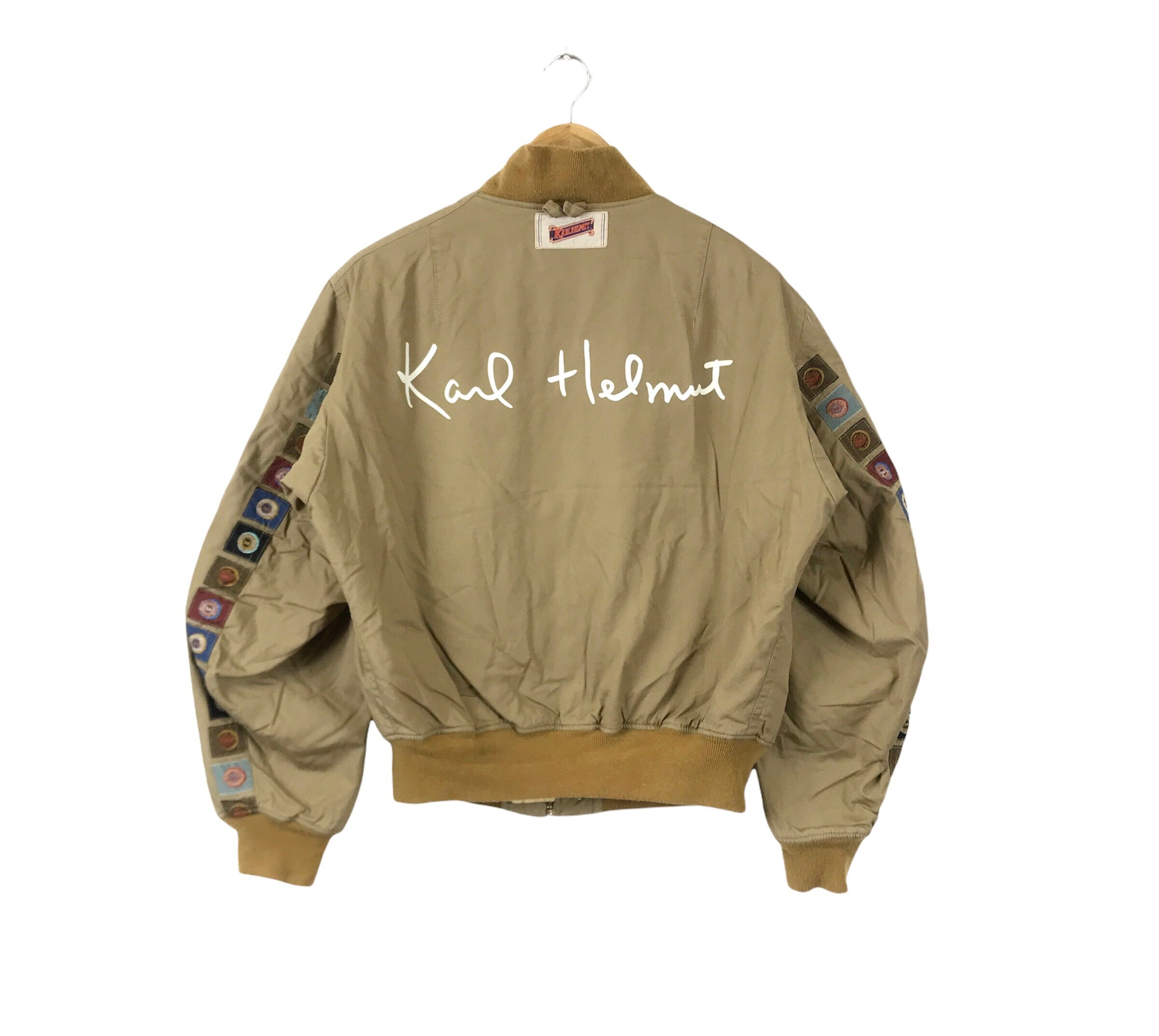 Rare!!! Vintage 90'S KARL HELMUT CLASSIC Design Bomber Jacket With