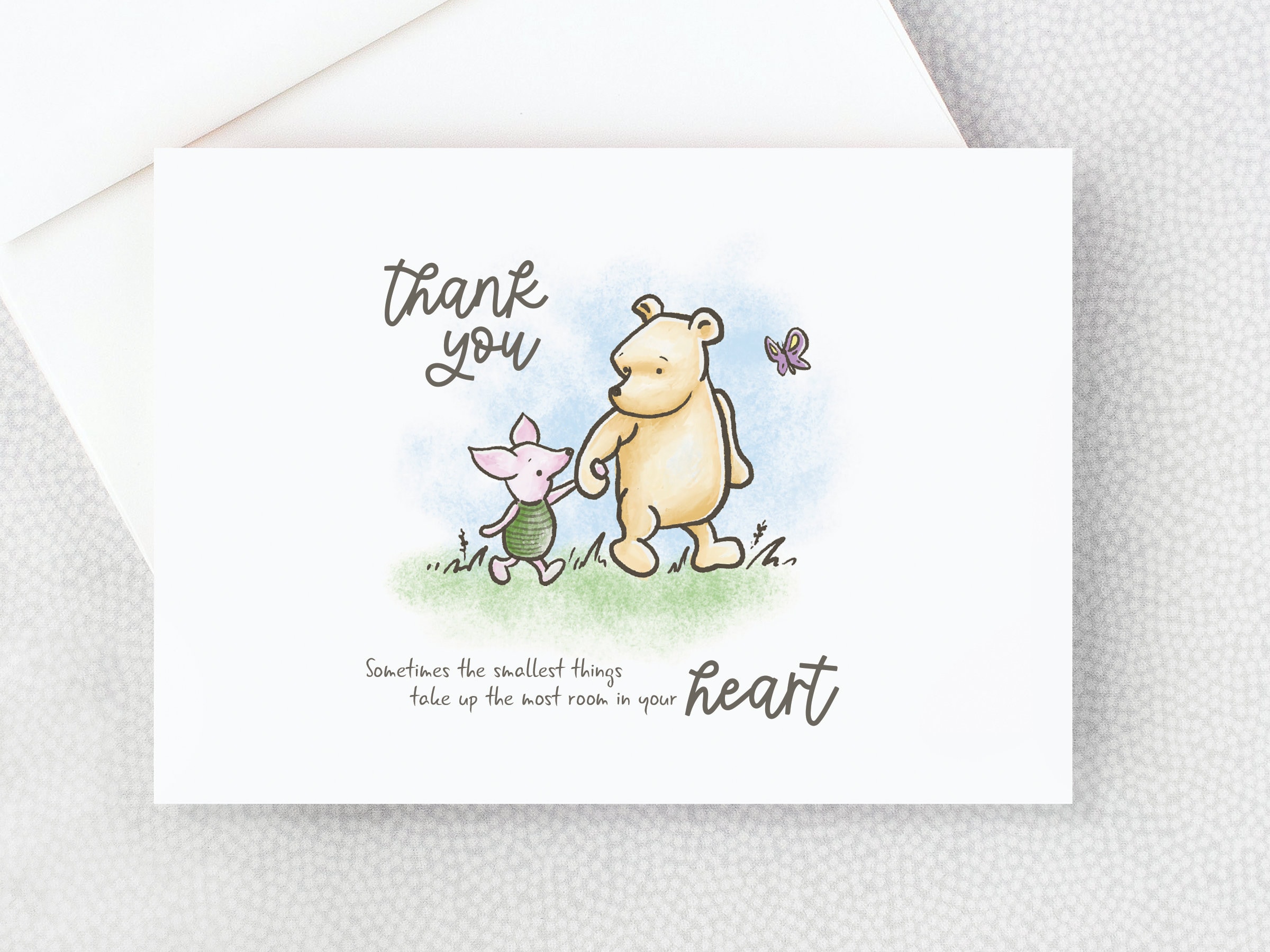 Classic Winnie the Pooh Thank You Card - Classic Winnie the Pooh