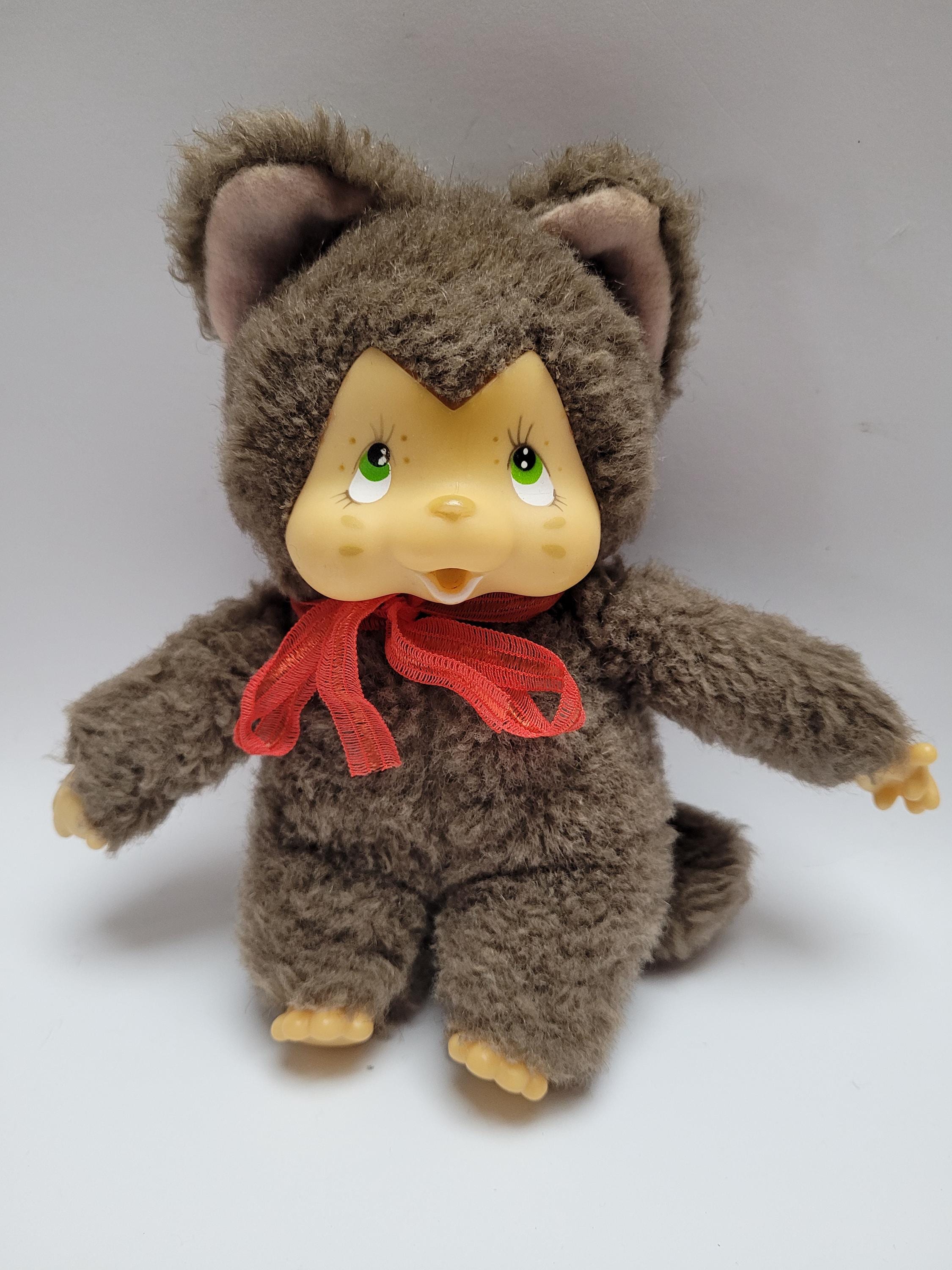 Vintage 1970s Nyamy Felina Brown Kitten Cat ,washino Monchichi