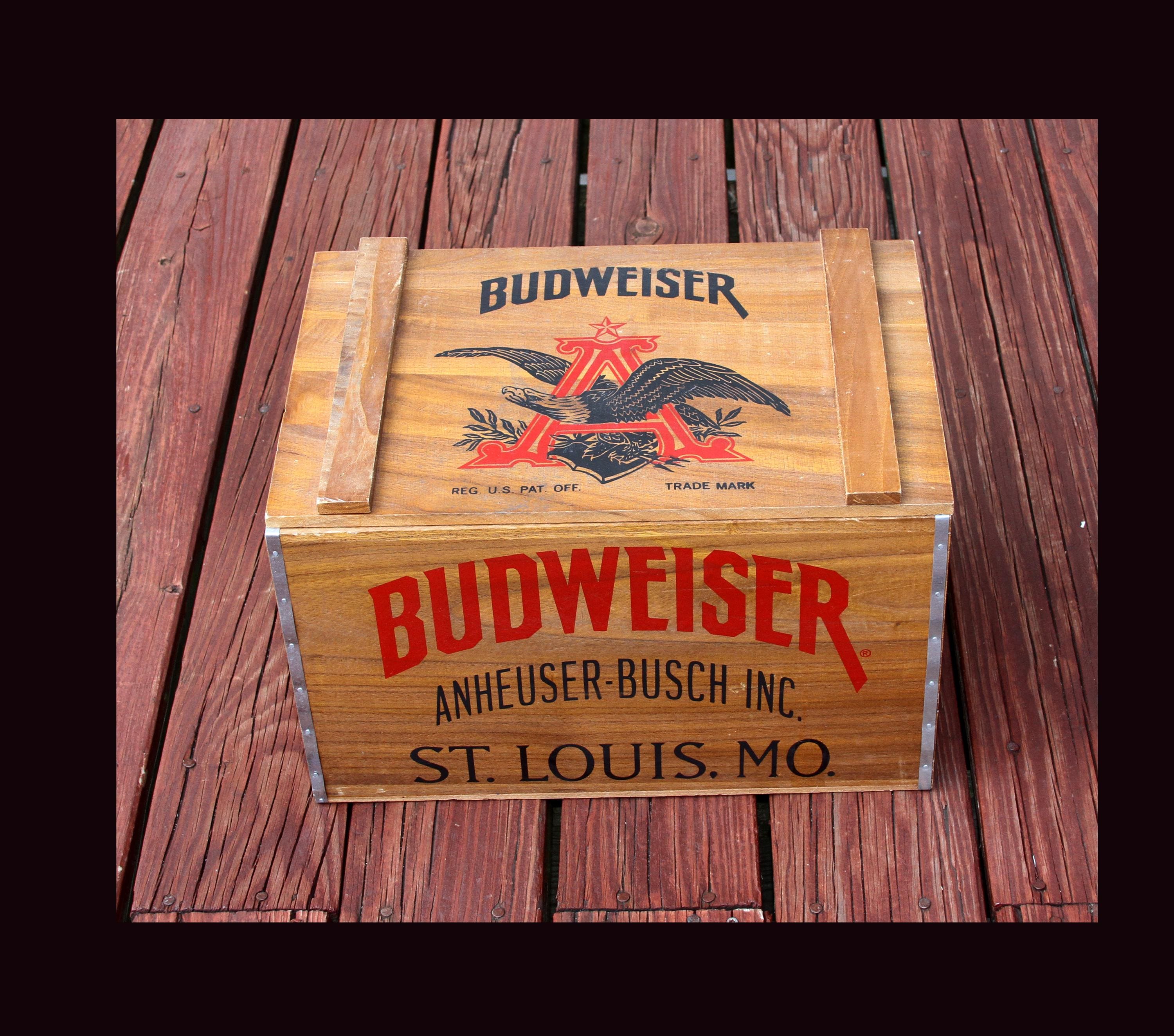Vintage Anheuser-busch Since 1876 Wooden Budweiser Beer Crate - Etsy