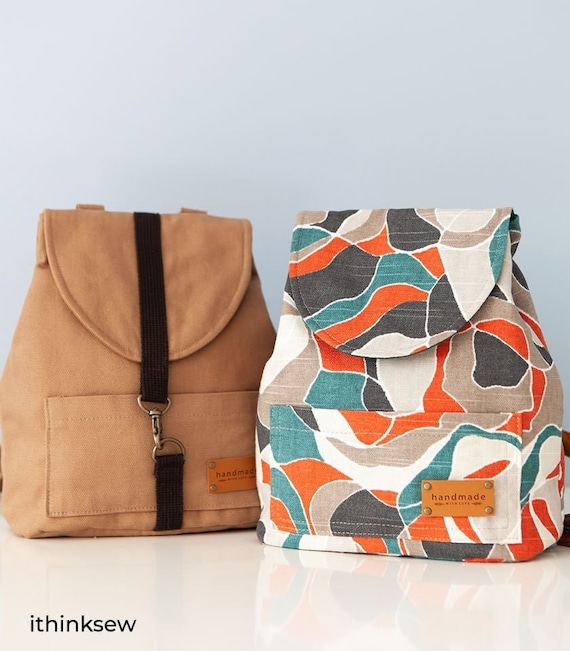 Zain バケット バックパック PDF 縫製パターン、小型バックパック