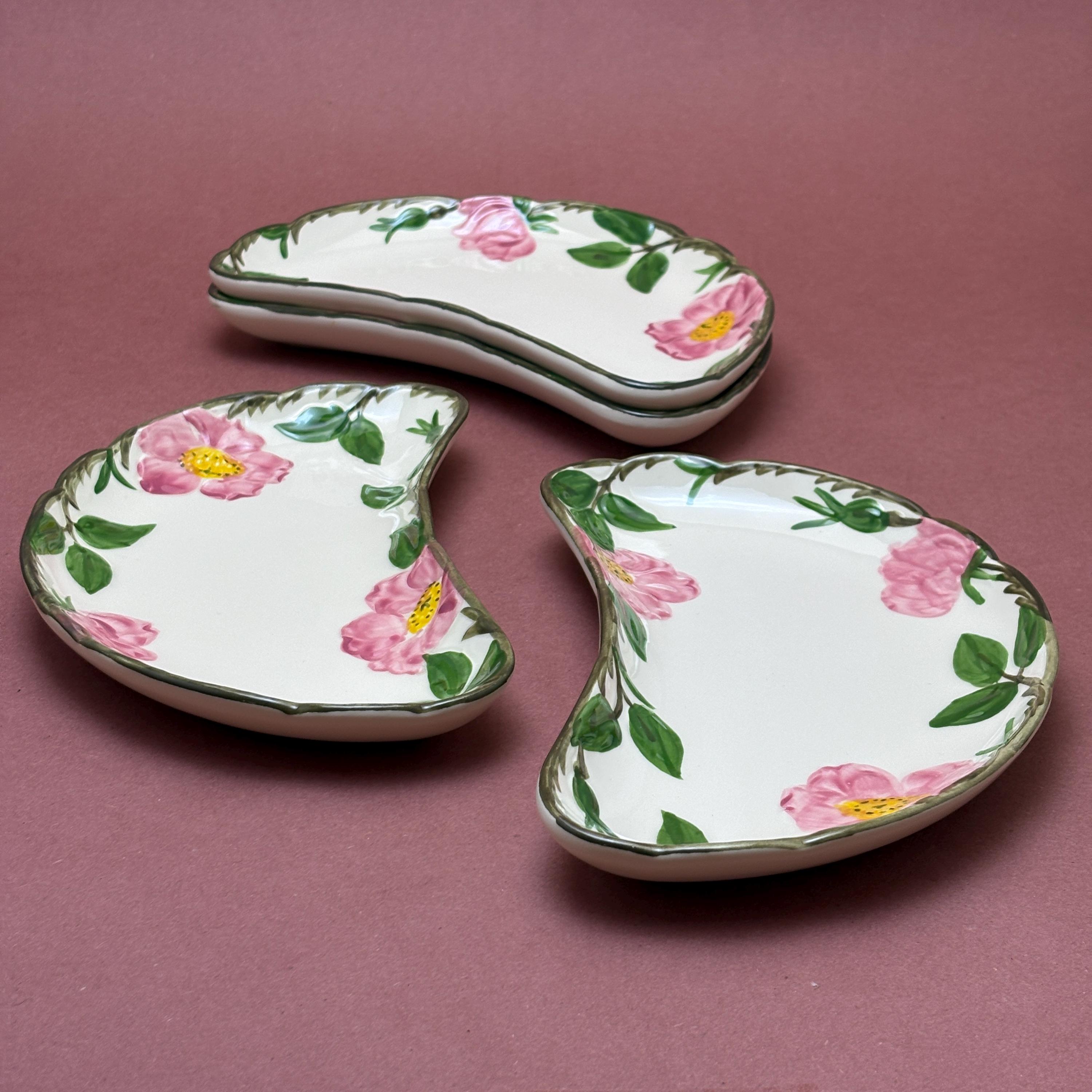 フランシスコ会のデザートローズ三日月皿4枚セット、フランシスコ会の