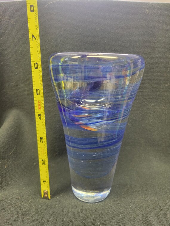 手作りウランガラス花瓶：サイン入りコレクターズアイテム - Etsy 日本