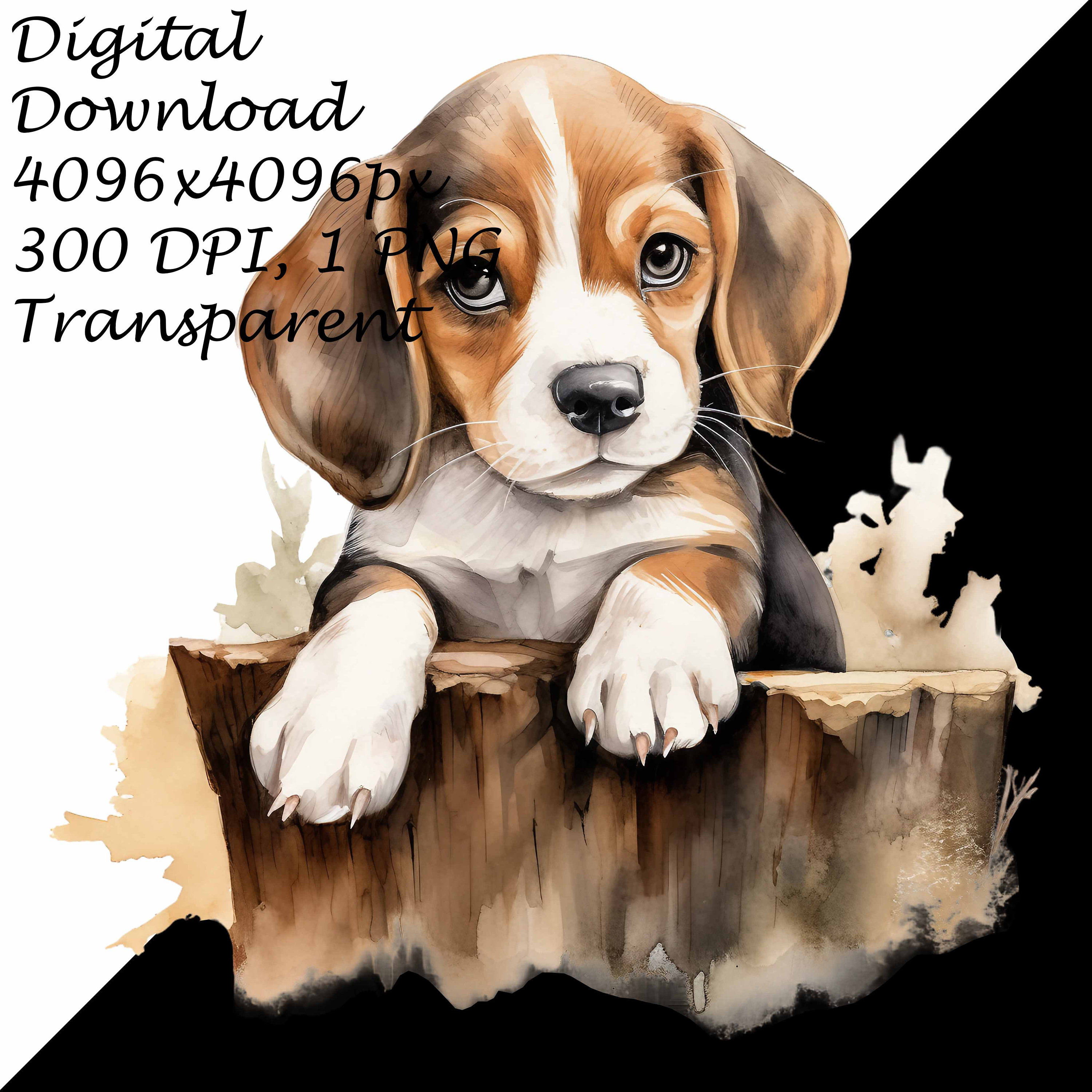 油絵 専用 花冠のかわいいビーグル犬 油絵 専用 花冠のかわいい