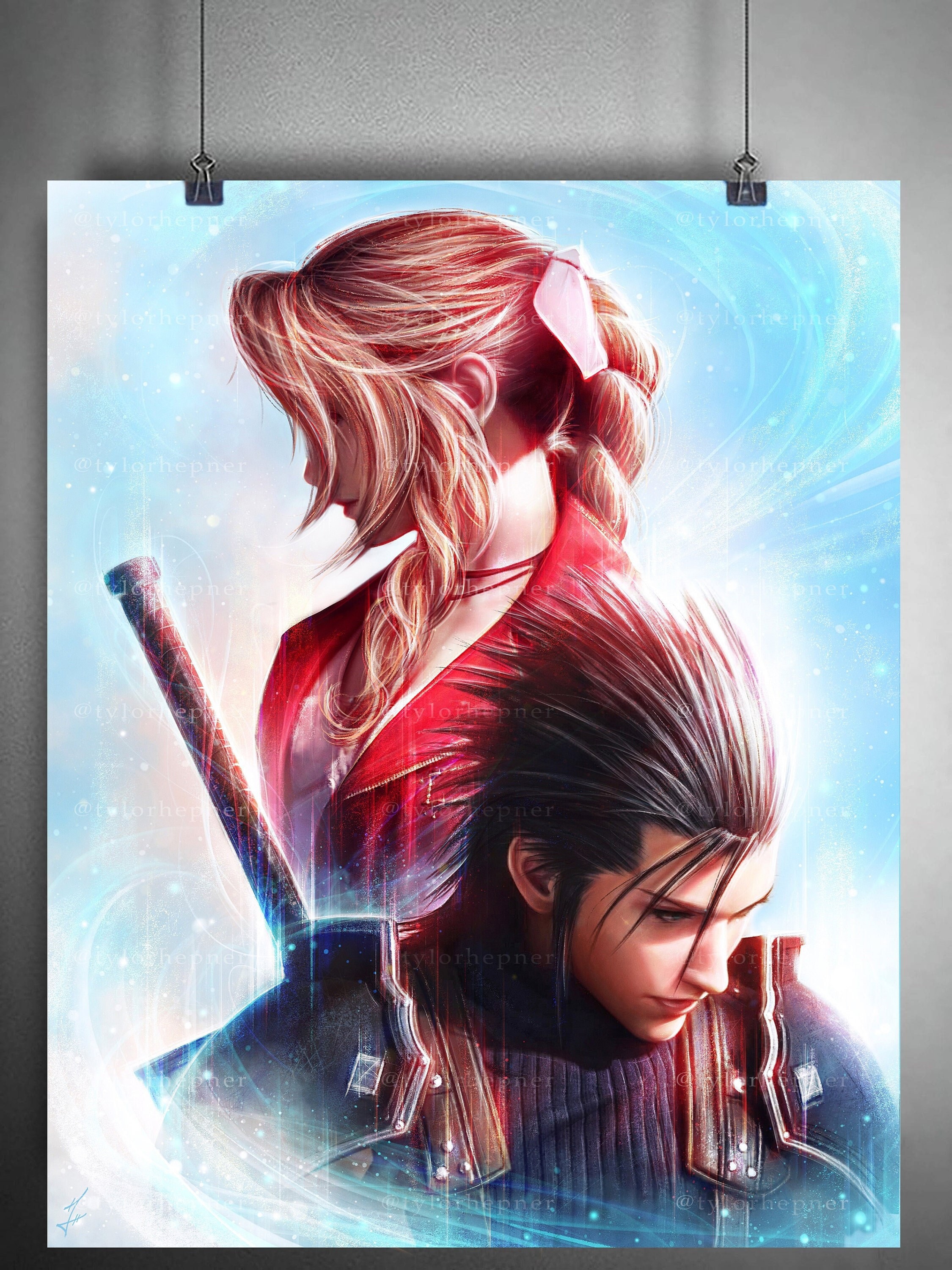 Zack and Aerith Final Fantasy VII Remake - Limited Edition Fine