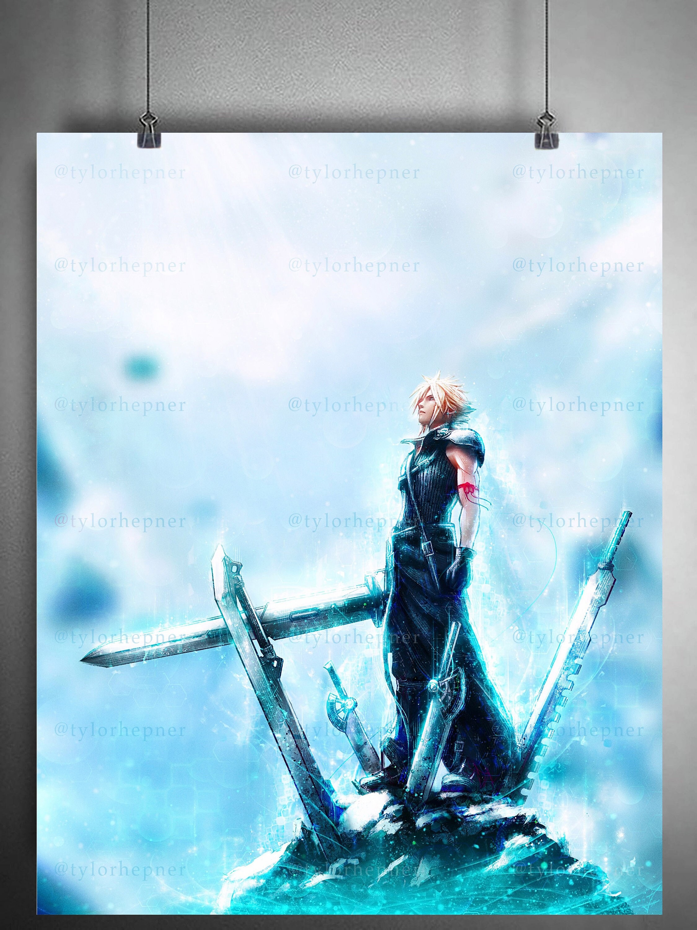 FINAL FANTASY VII AC ウォールスクロールポスター クラウド Wall