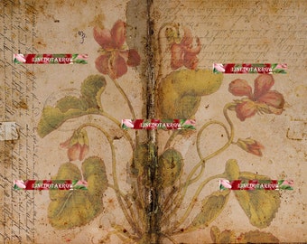 フローラルジャンクジャーナルキット：ヴィンテージブックページ