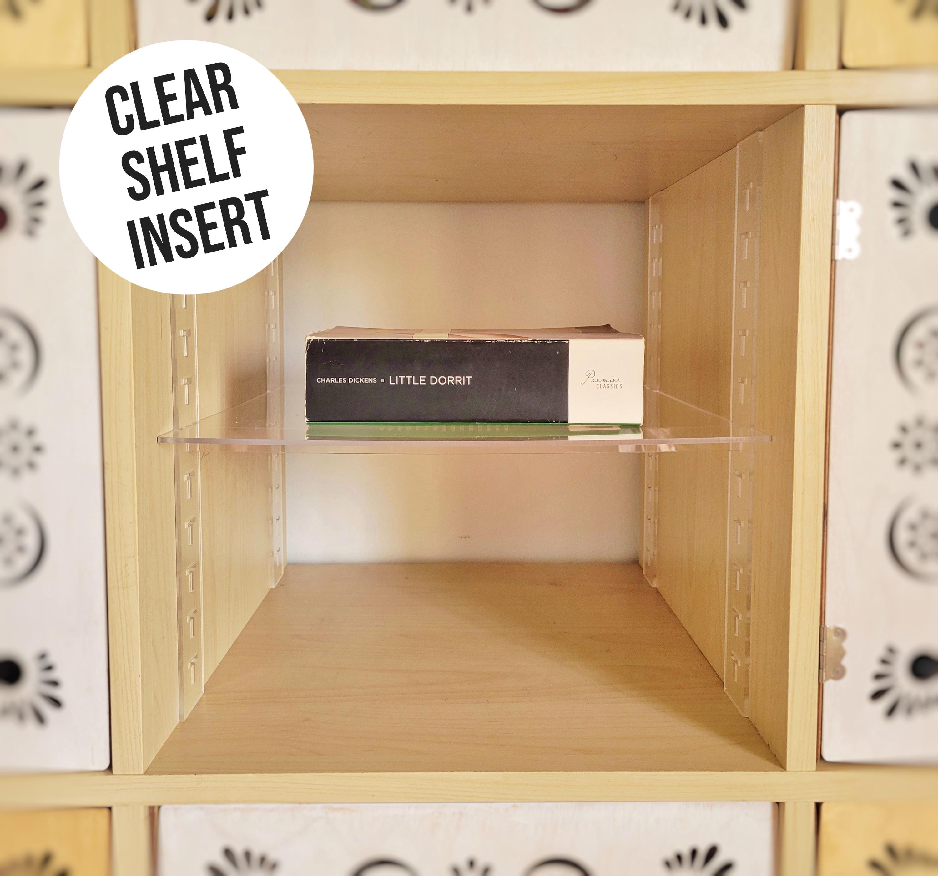 1 Shelf Clear Insert - Acrylic Kallax Cube Shelf, Adjustable