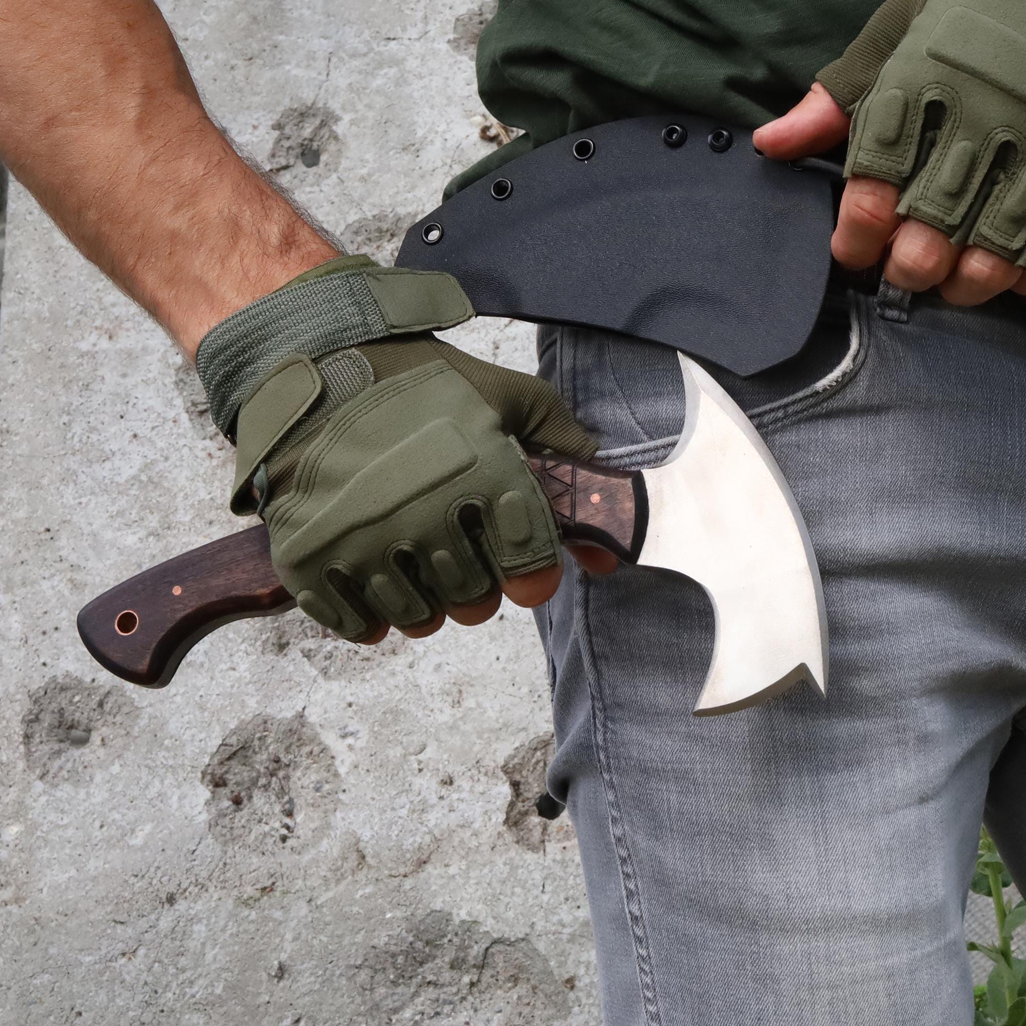 トマホーク斧 鍛造手斧 フルタング シース付き - Etsy 日本