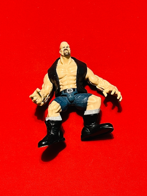 WWF 1990s Steve Austin Big Action Figure HTF Maximum Sweat (series