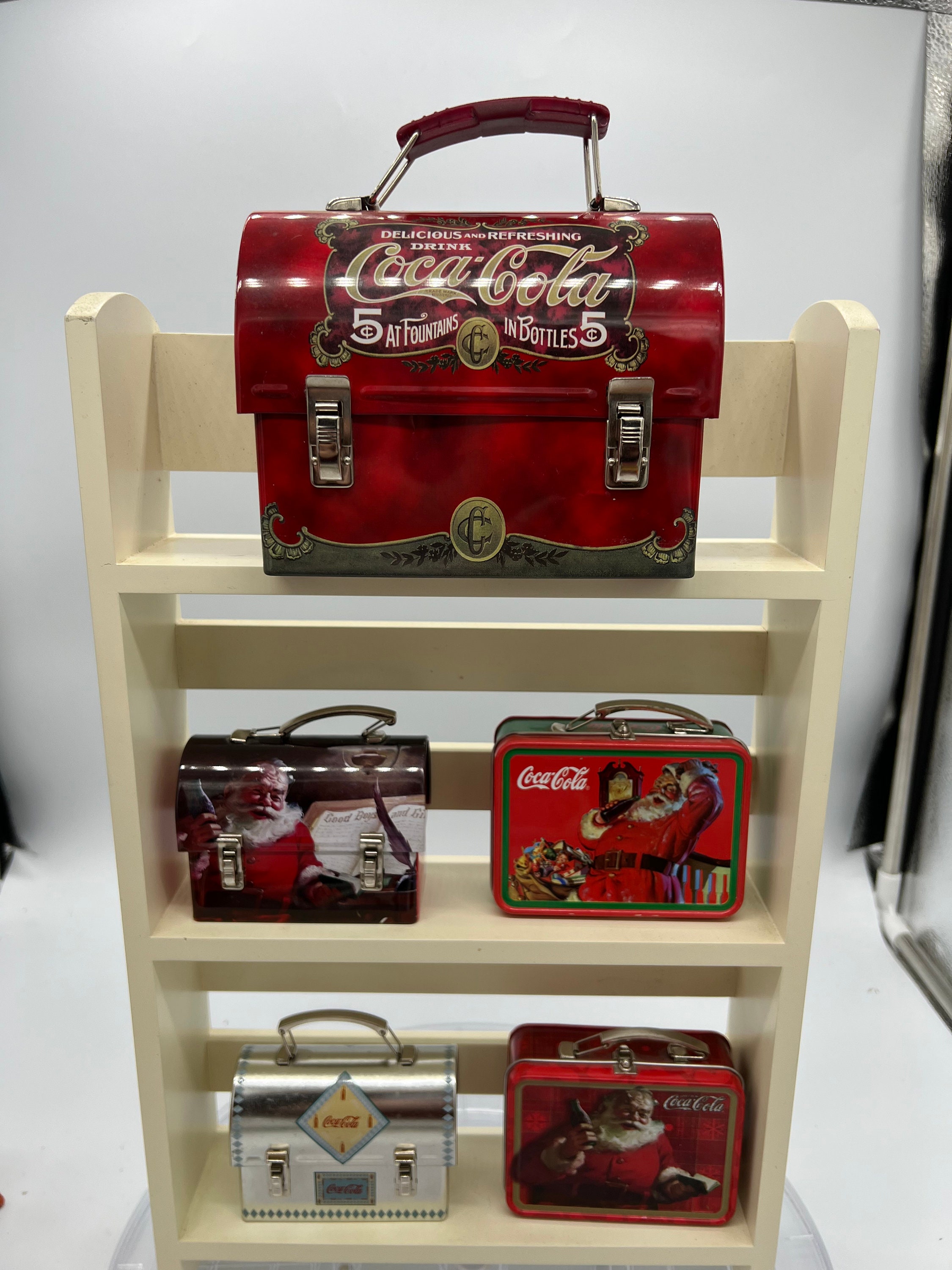 Coca-cola Miniature Metal Lunch Box: Santa Christmas Ornament - Etsy
