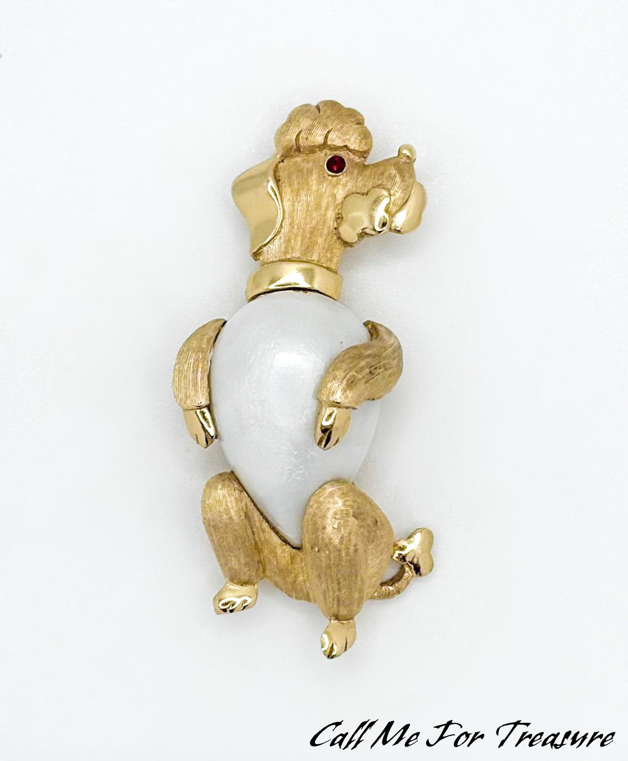 Trifari dog brooch - Etsy 日本