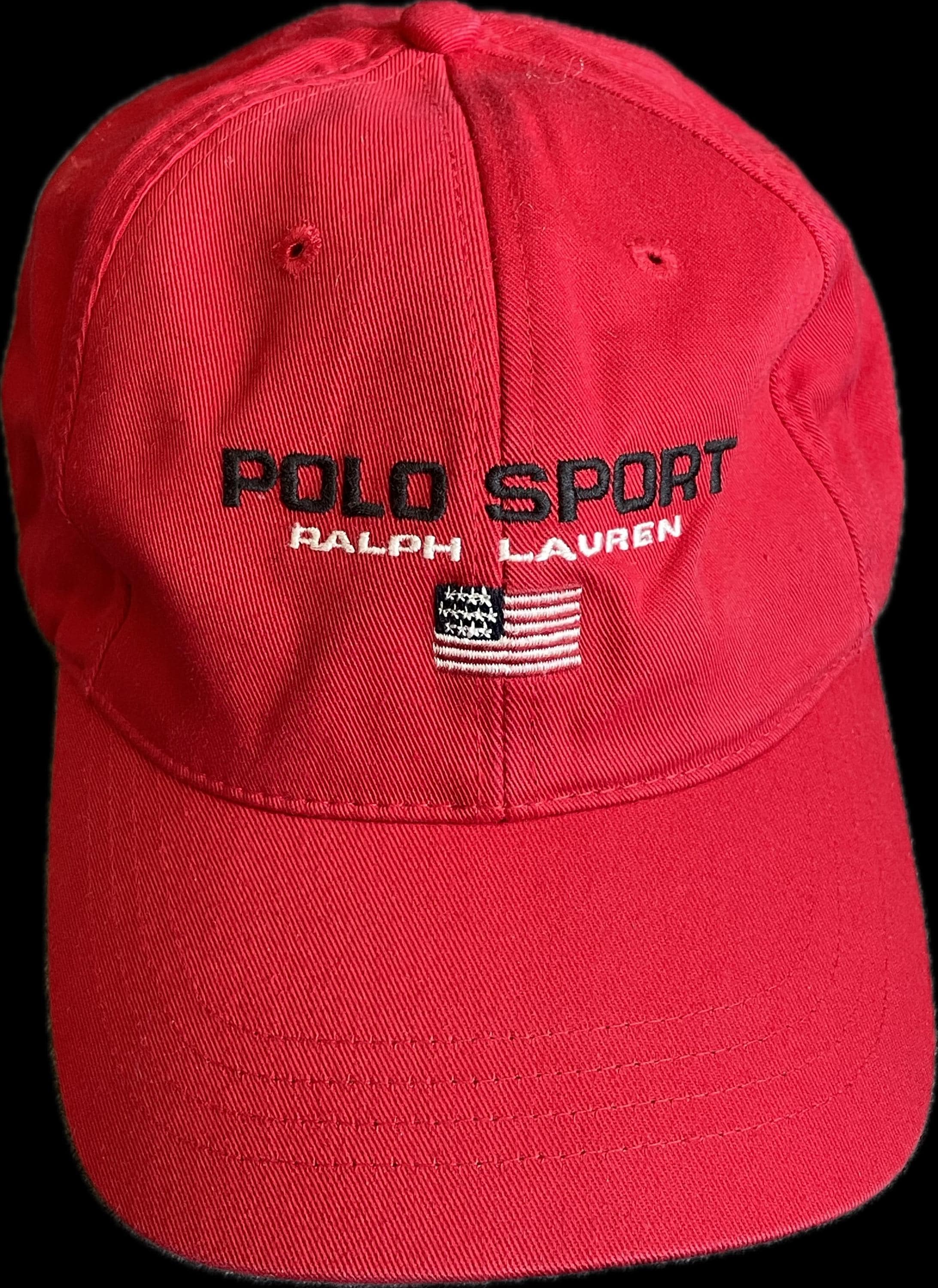 Vintage Polo Sport Ralph Lauren Baseball Cap, Men's, Red Cotton