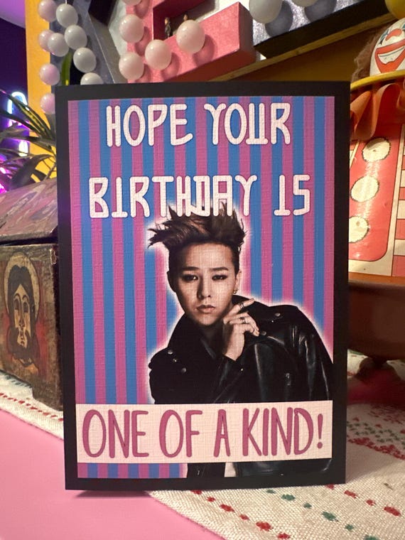 G-dragon Birthday Card Kpop BIGBANG Korea Hallyu - Etsy