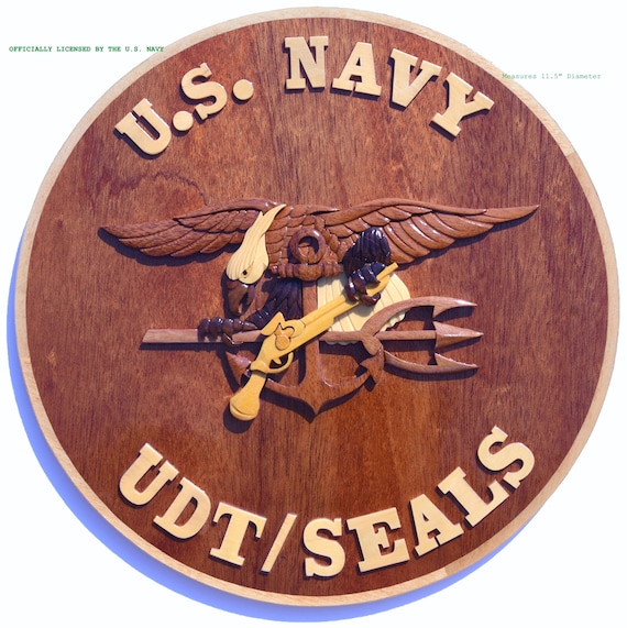 Navy SEALS Emblem - Navy UDT/SEALS Wood Art Military Plaque - Etsy