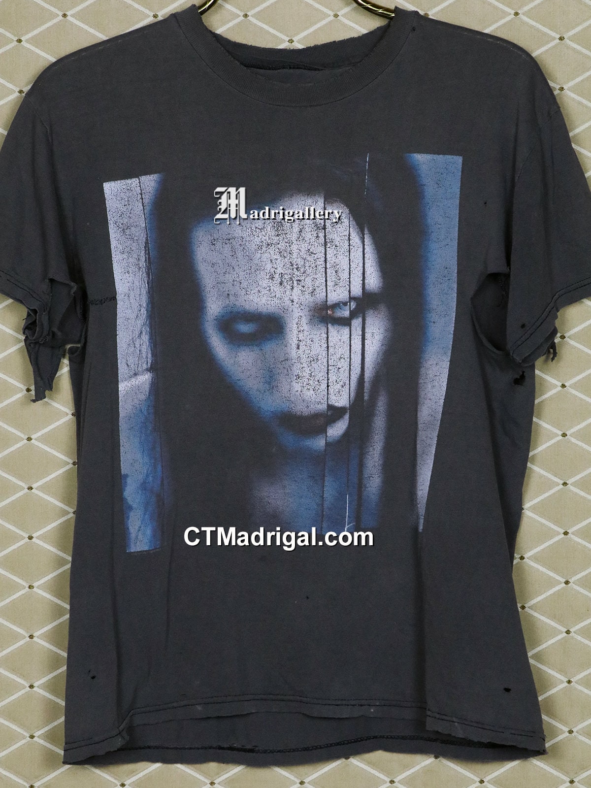 Marilyn Manson T-shirt, Thrashed Vintage Rare Shirt Punk Goth