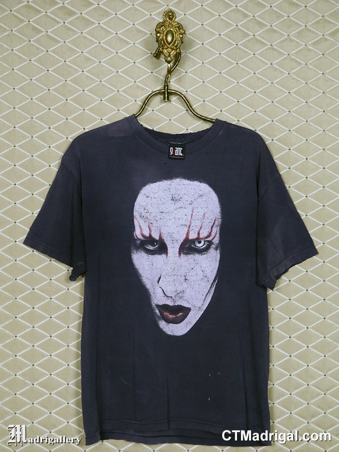 Marilyn Manson T-shirt, Vintage Rare Faded Black Tee Shirt, Punk