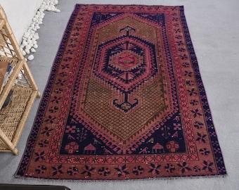 ヴィンテージトルコラグ、アナトリア産ウシャクラグ、130 x 220 cm、4