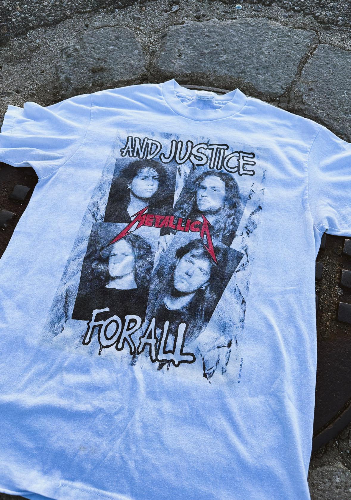 1988 Original Metallica “and Justice for All” White Tour T-shirt