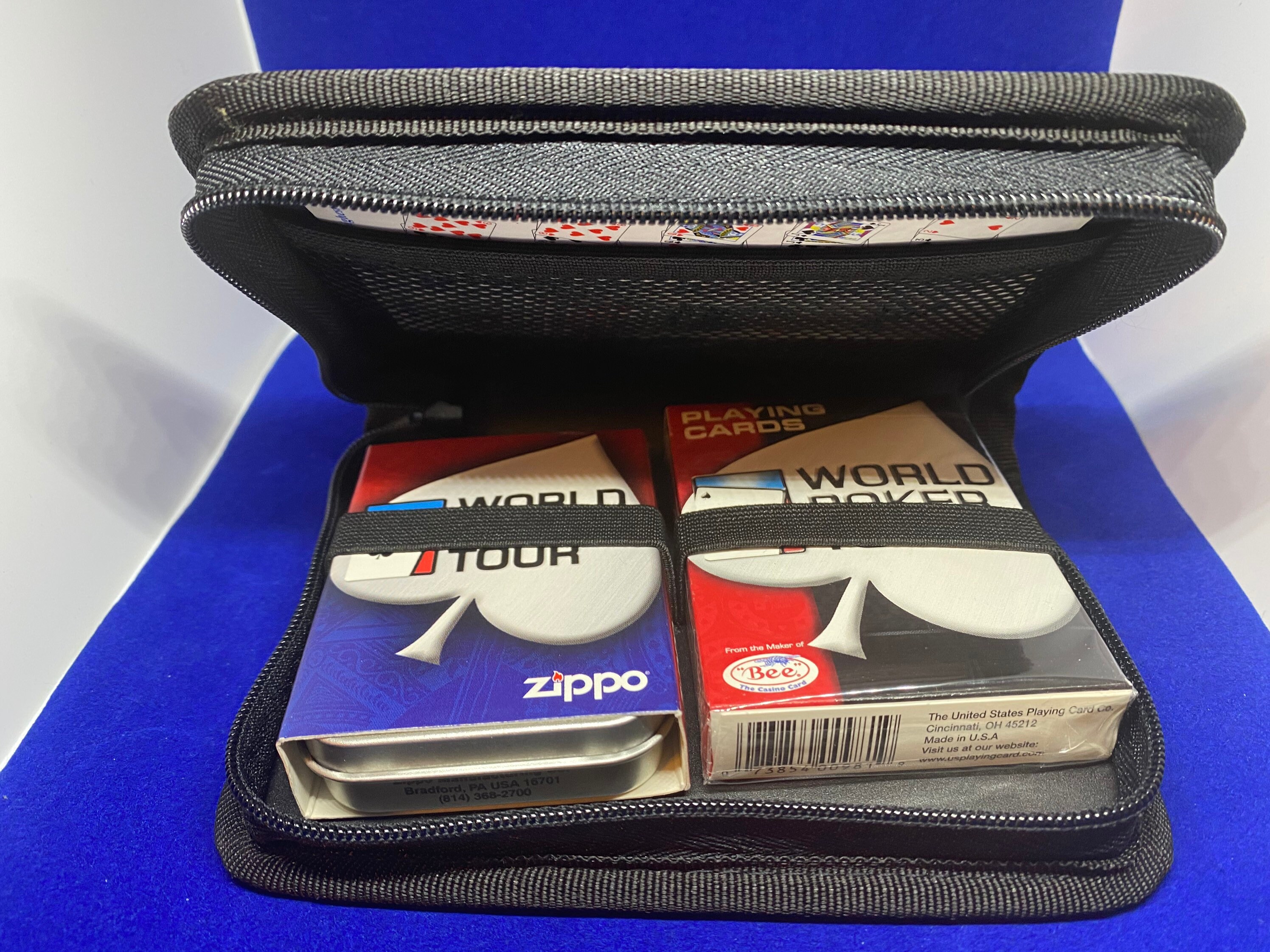 2006 Zippo Lighter & Playing Card Set - World Poker Tour Mint in