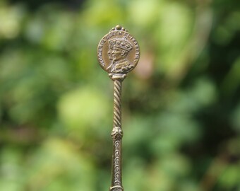 スターリングシルバーアノインティングスプーン1937 Coronation