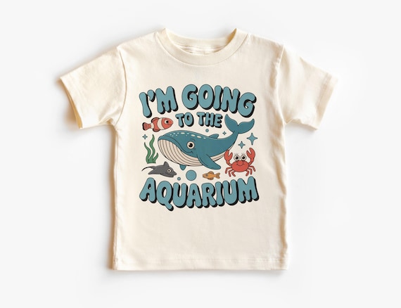 Cute I'm Going to the Aquarium Kids Tee - Ocean Creatures Whale