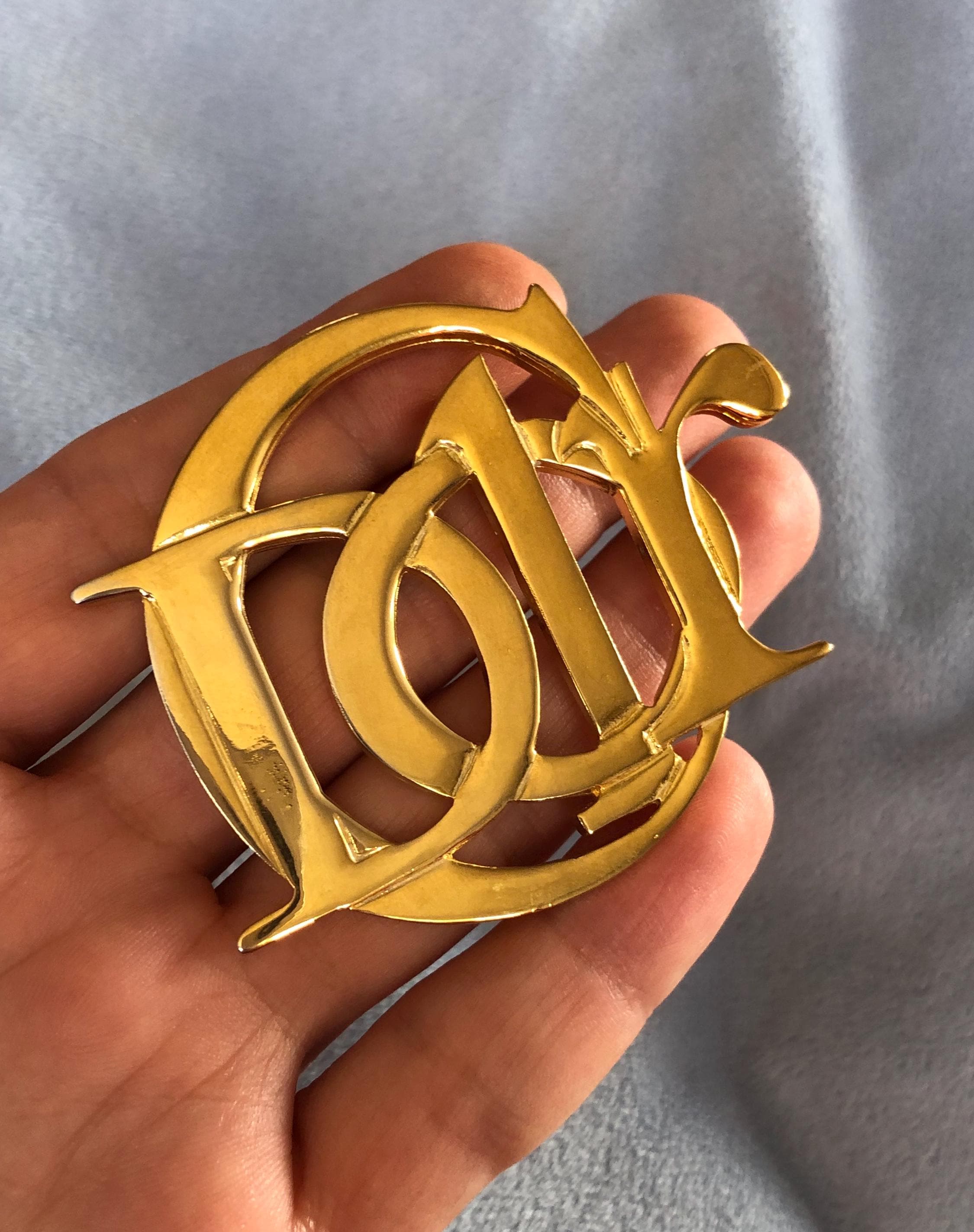 Large Christian Dior Logo Brooch Unisex - Etsy