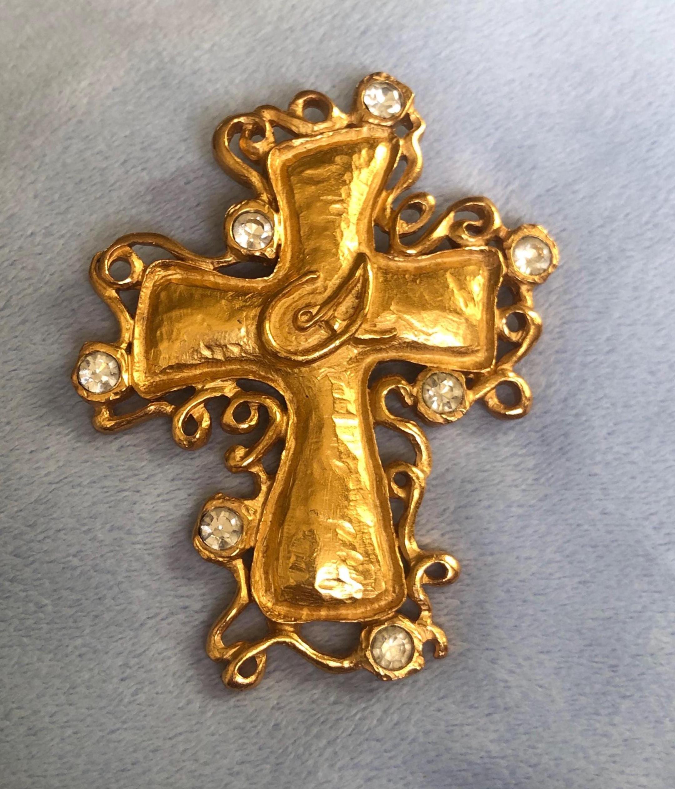 Unisex Christian Lacroix Bijoux Massive Jeweled Signed CL Logo