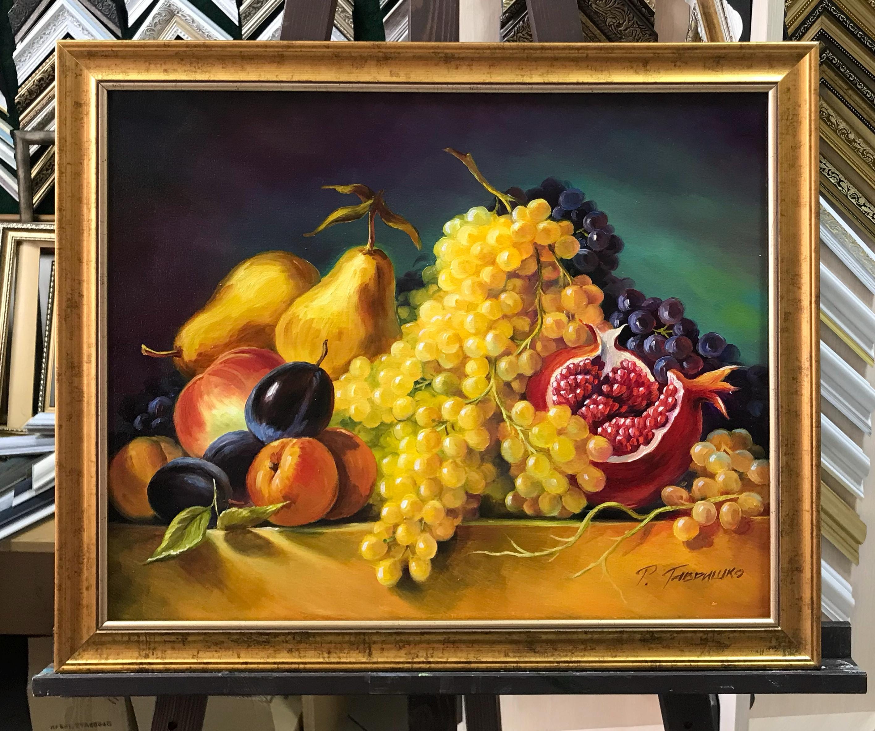 油絵 菅家令子 絵 絵画 インテリア F4-110502 静物 フルーツ 油絵 菅家