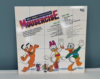 Mousercise: Walt Disney/vista Records LP W/40 Exercise - Etsy