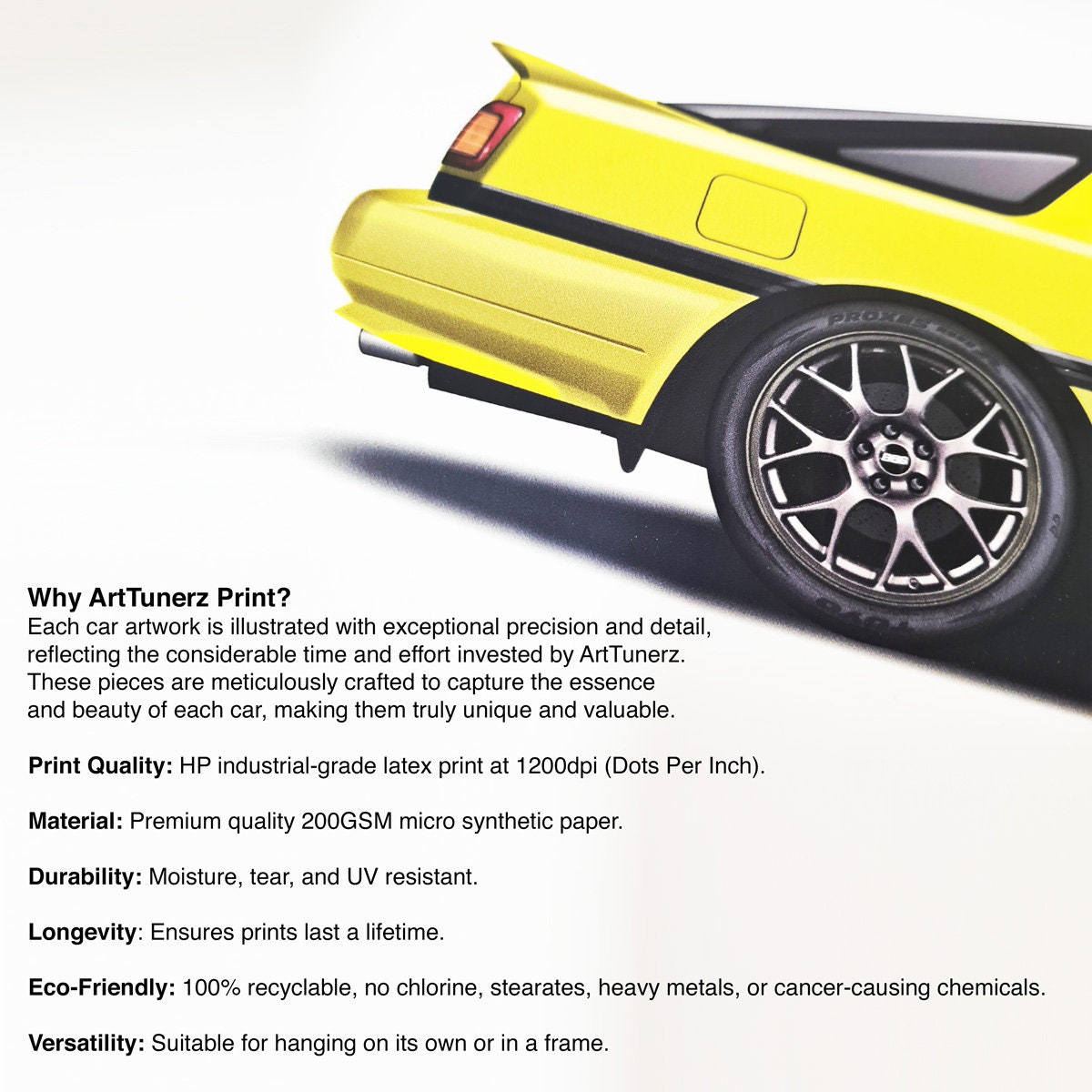 Wangan Midnight Car Art Print: Fairlady Z, Black Bird 911, Skyline