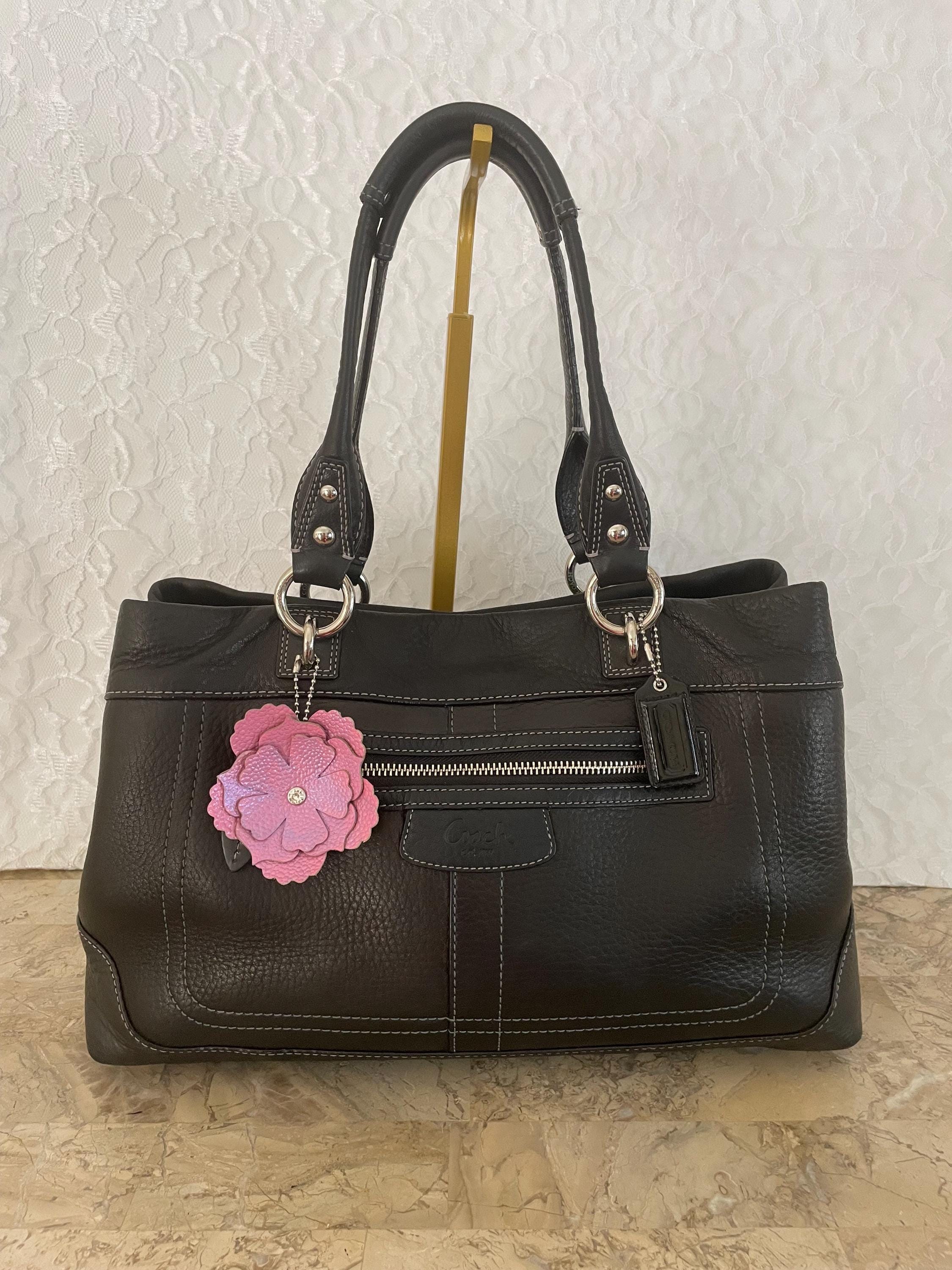 Vintage Coach Penelope Black Pebble Leather Shoulder Bag Tote