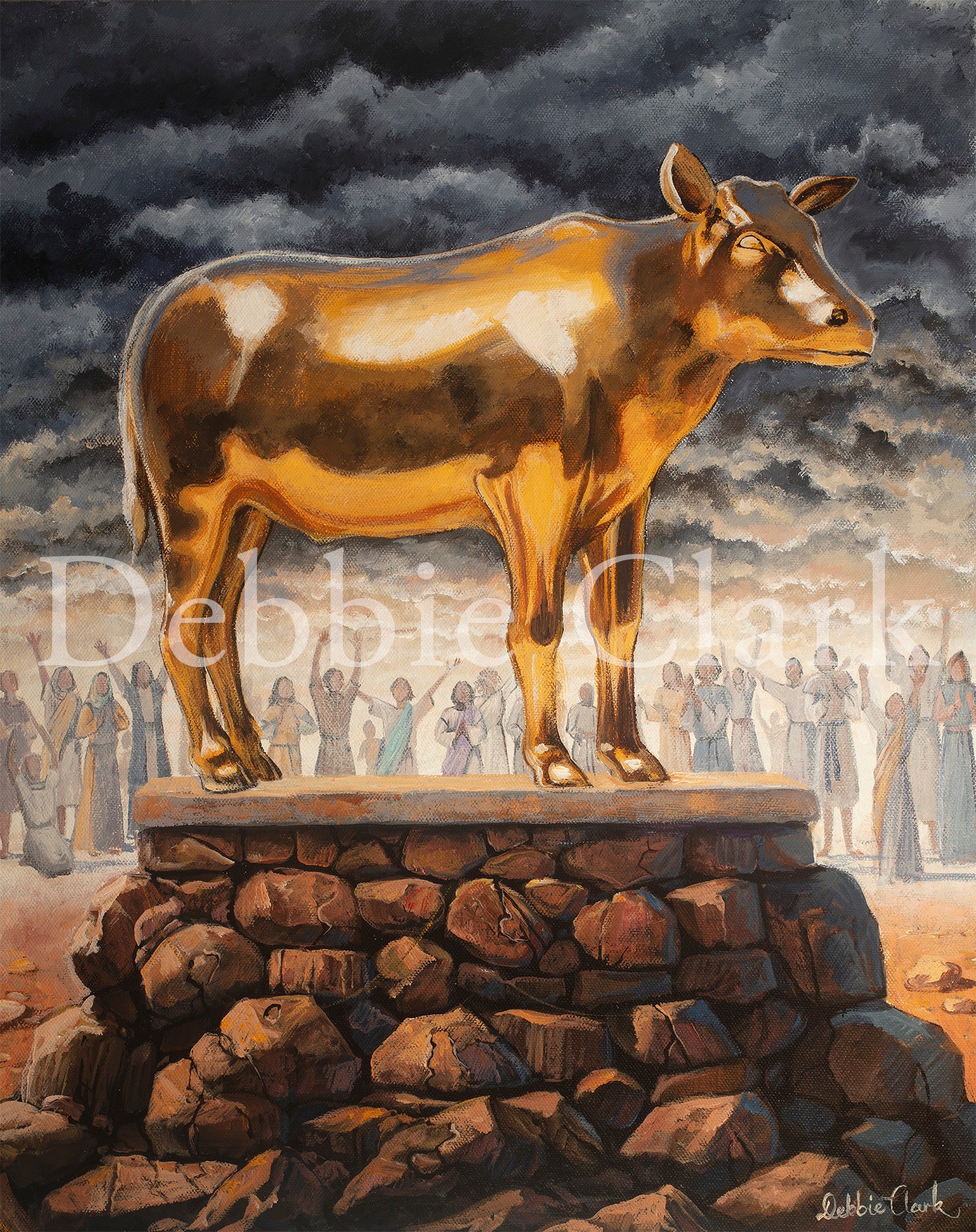 ジクレー版画 A3 - 黄金の子牛 - 聖書美術 - Etsy 日本