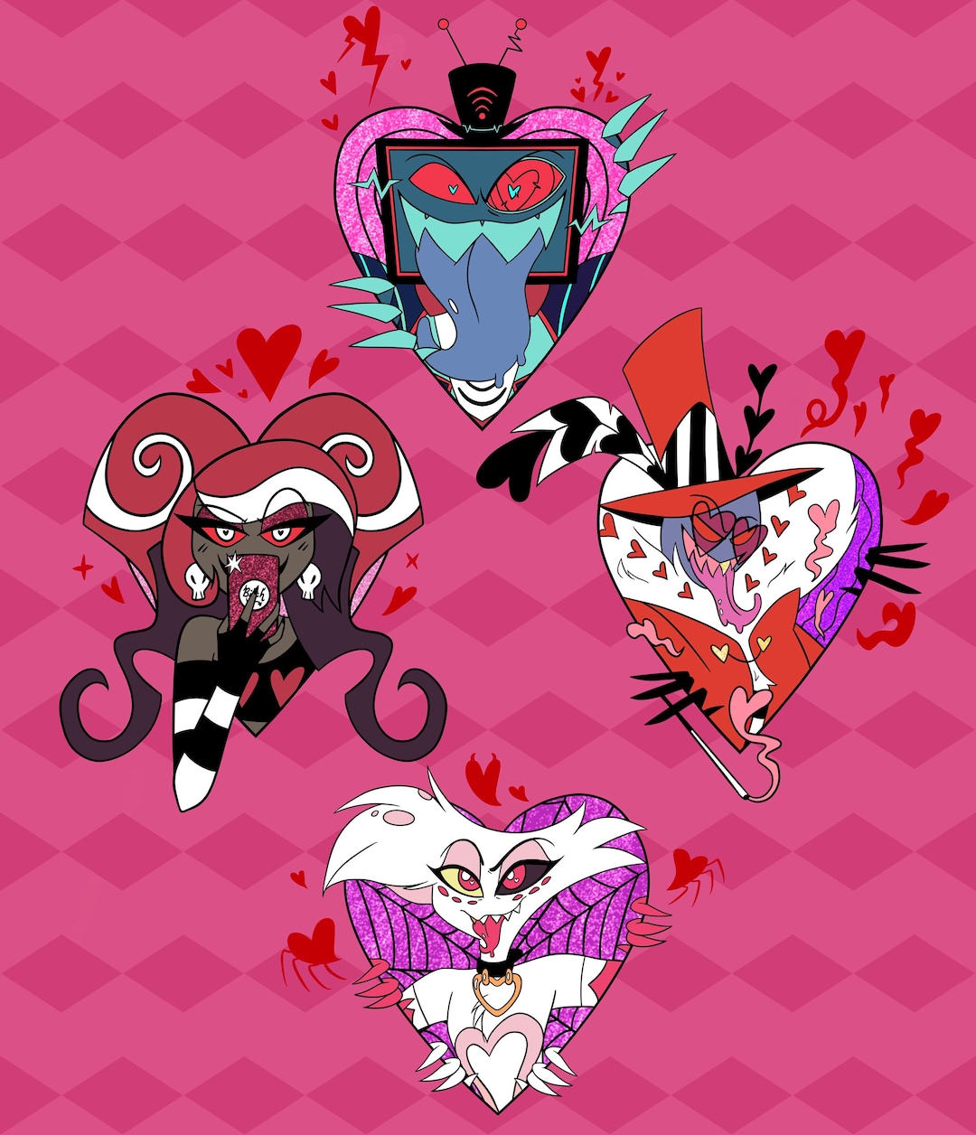 再入荷 Hazbin Hotel Vox Valentino ベルベット エンジェルダスト