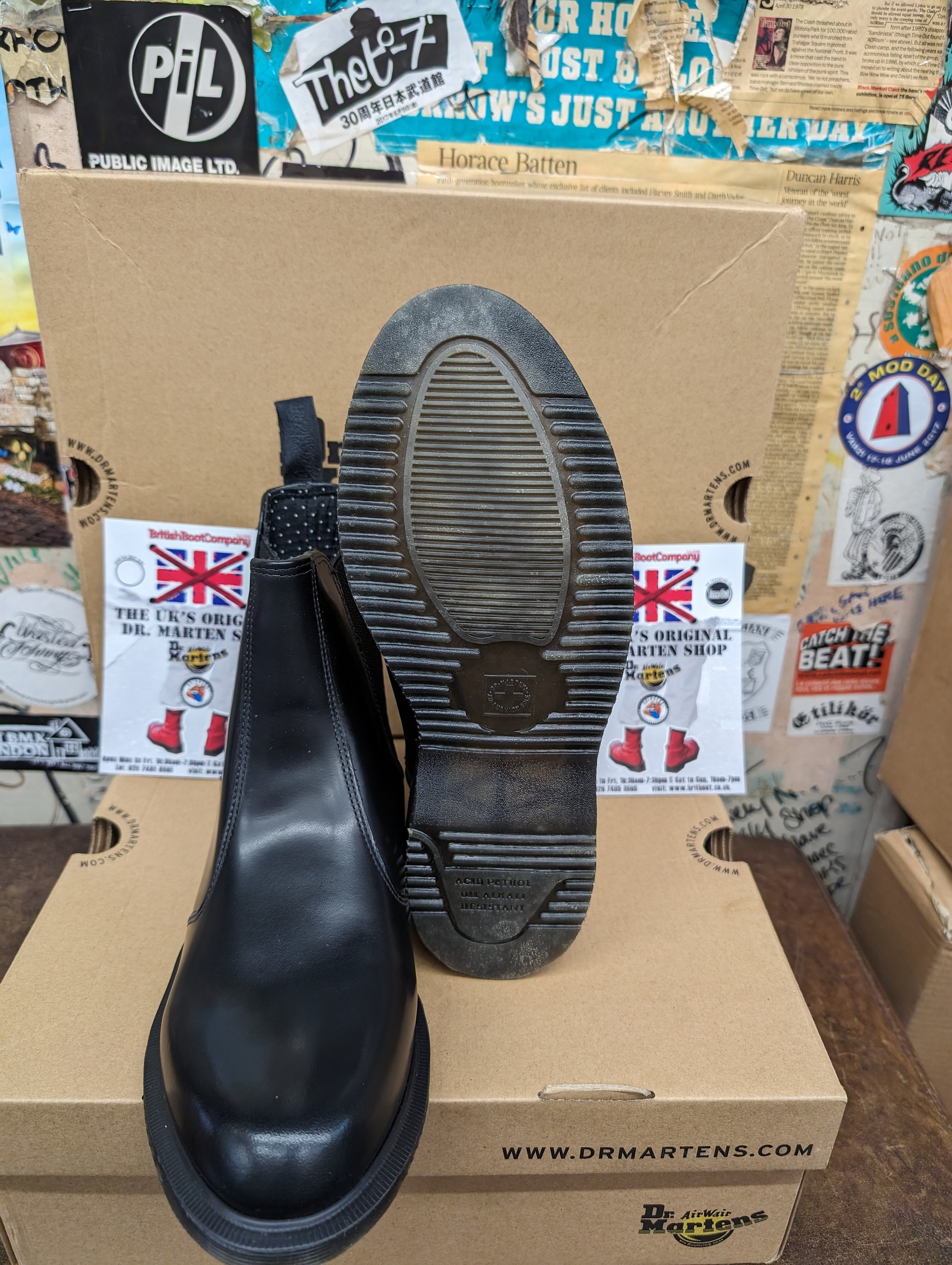 ドクターマーチン フローラ ブラック チェルシーブーツ サイズ 8