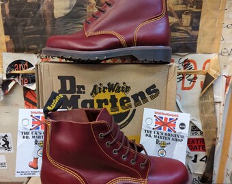 Dr Martens 983 Oxblood 6 Hole Made in England Size 8 - Etsy