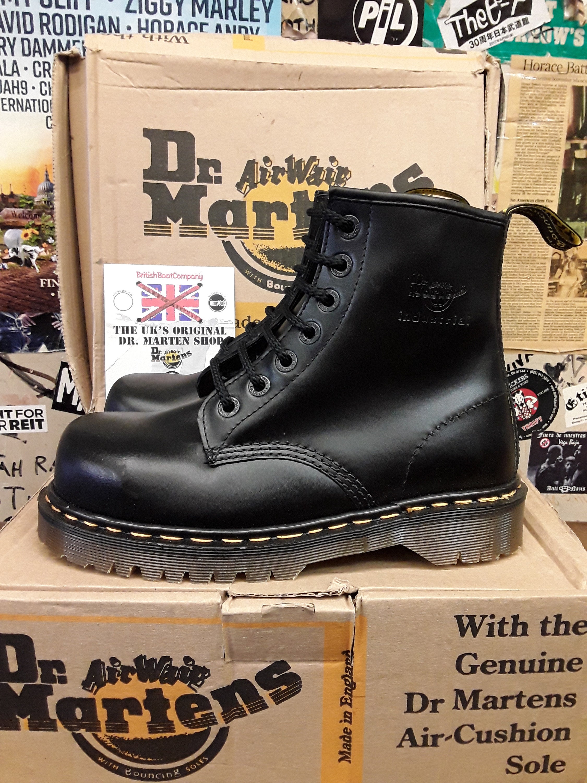 Dr Martens Made in England, 7 Hole Industrial Steel Toe Boots