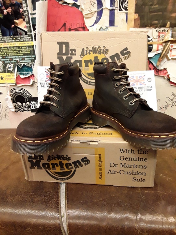 Dr Martens 8339 Chocolate Waxy Suede 6 Hole Made in England Size 5